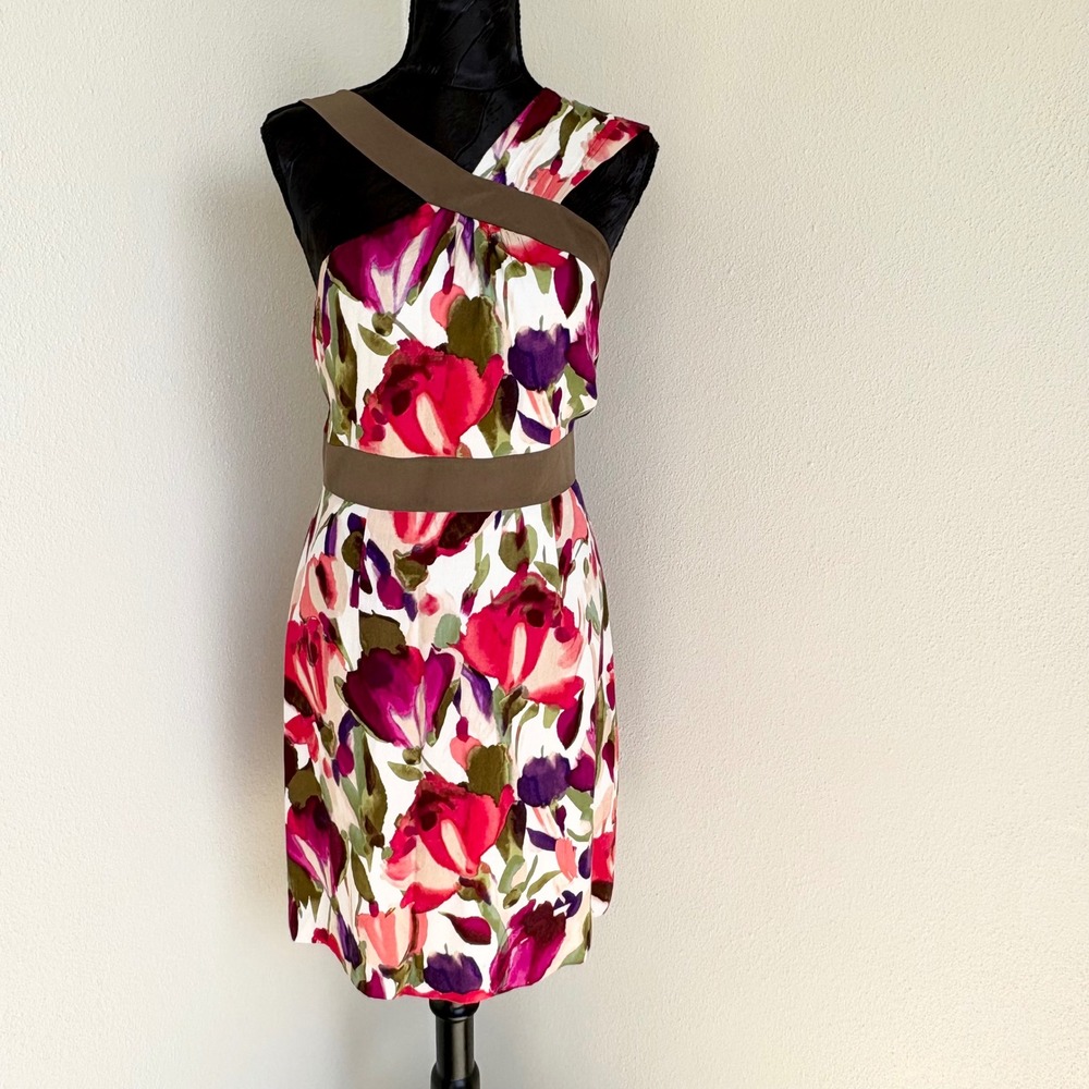 Antonio‎ Melani Floral Watercolor Sheath Dress Women 6 Multicolor